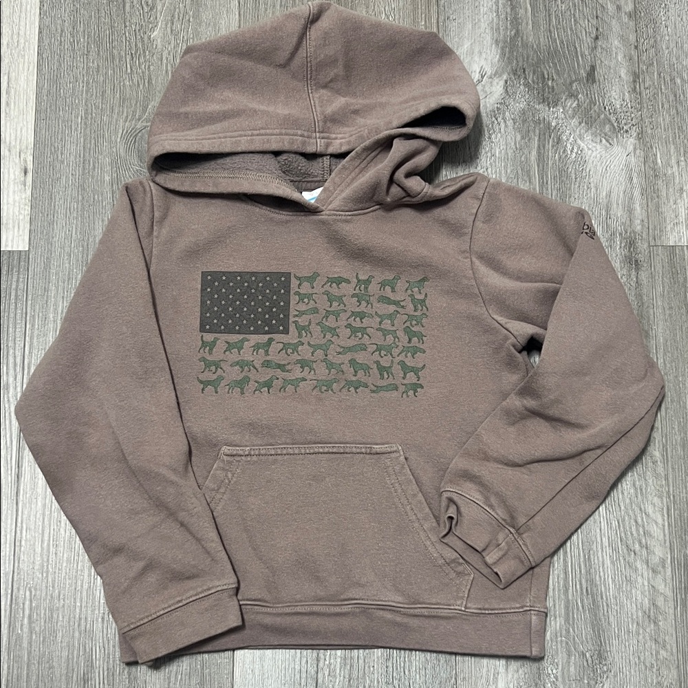 Columbia little boys  PHG Hunt Flag Hoodie/ light Brown / XS ( 6/7)